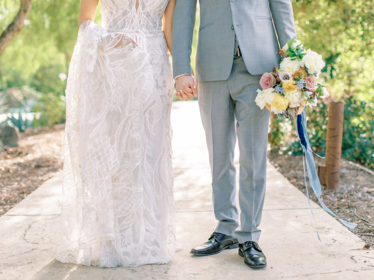 wedding dress and wedding suit